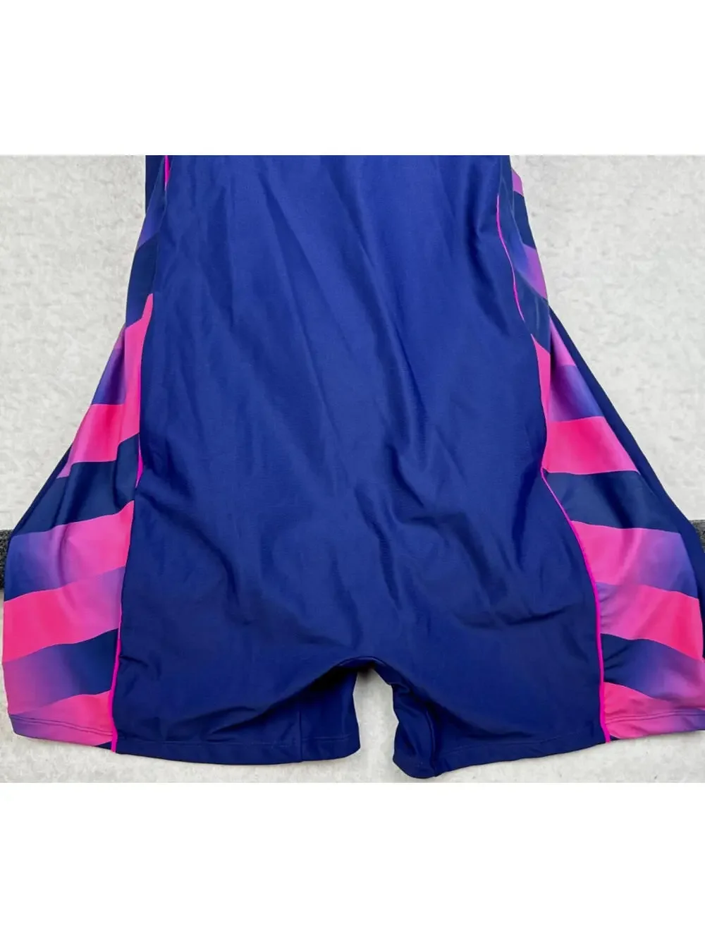 Halcurt Womens 2XL Navy Pink Racerback One Piece Performance Swimsuit NWT